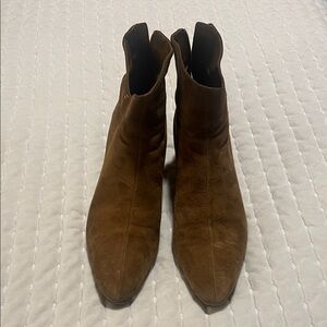 Vince Brown Suede Ankle Boots